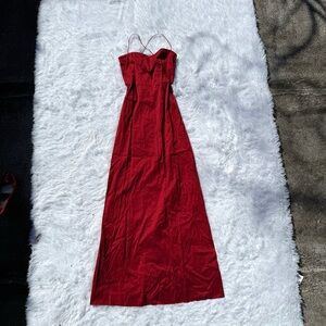 Theory Red Maxi Dress